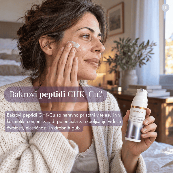 Krema z bakrovimi peptidi in spikulami