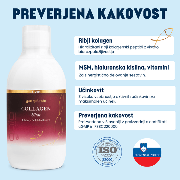 Kolagen Shot Češnja & Bezeg - Gaia Naturelle
