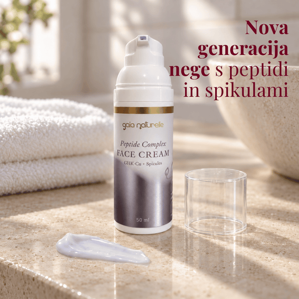 Krema z bakrovimi peptidi in spikulami