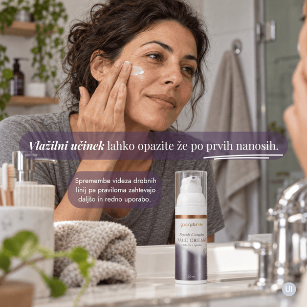 Krema z bakrovimi peptidi in spikulami