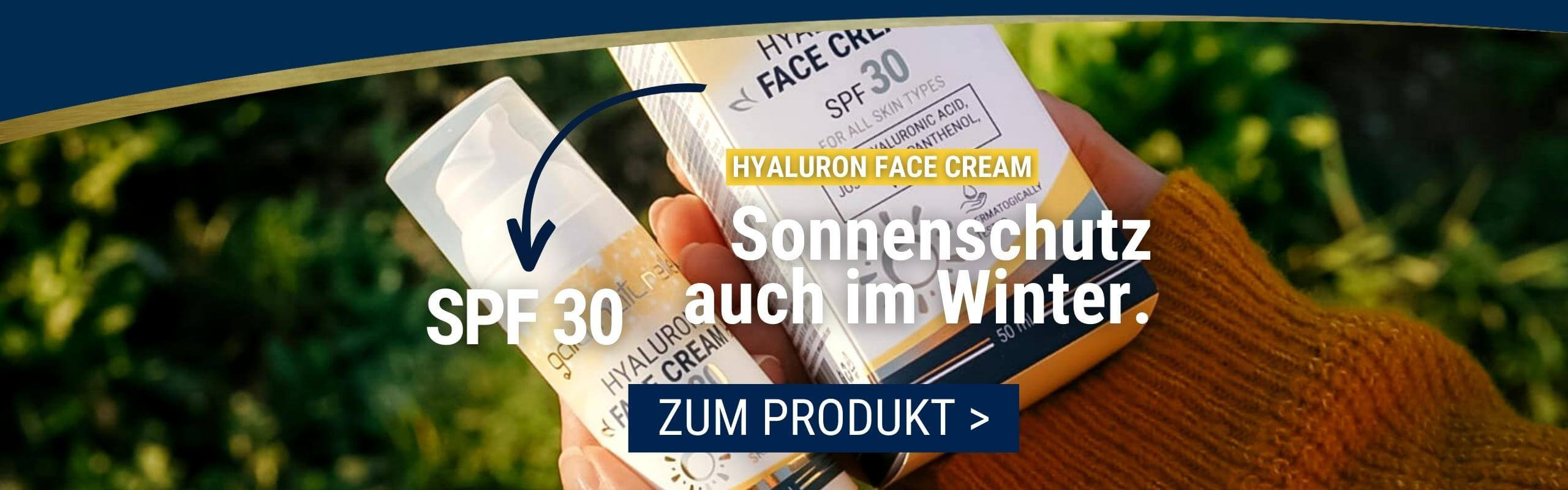 Hyaluron Face Cream SPF 30 - Sonnenschutz auch im Winter
